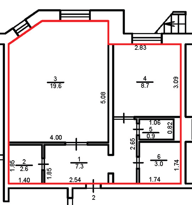 1-комнатная квартира, 42,1 м², 1/17 эт.