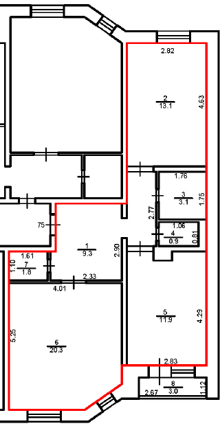 2-комнатная квартира, 60,2 м², 14/17 эт.